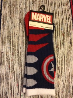 Loot Crate Level Up Bonus Sock Pack January 2016 Captain America Socks