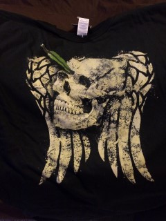 Horror Block February 2016 The Walking Dead Wings And Skull T-Shirt